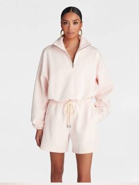 NWT KBB Light Pink Quarter-Zip Sweatshirt